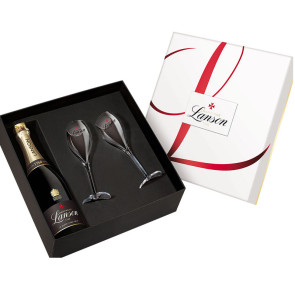 Lanson - Le Black Label Brut Giftpack 2 Glasses (0.75 ℓ)