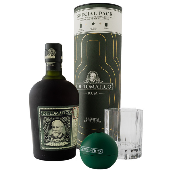 Diplomatico Reserva Exclusiva Geschenk met Ice Ball Mold + Glass