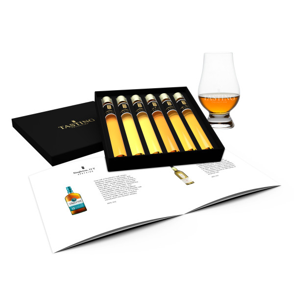 Whisky Tasting Collection Proeverij 6 Tubes in Luxe Cadeau Doos met Boekje